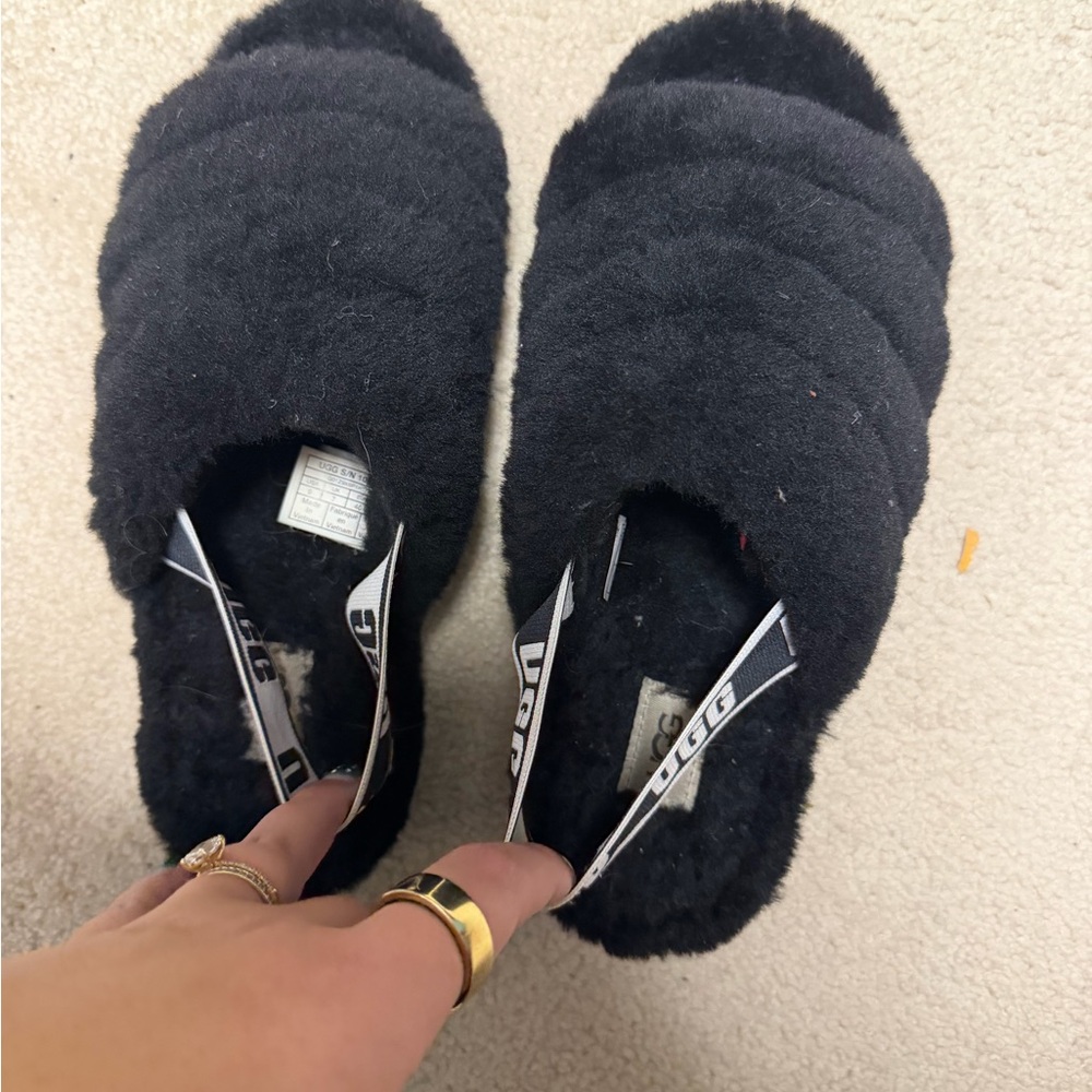 UGG Black Fleece-Lined Footwear